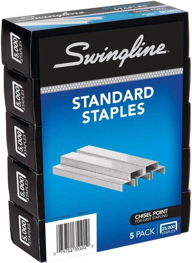 Alt view image 10 of 16 - Swingline Standard Chisel Point Staples, 5/pk
