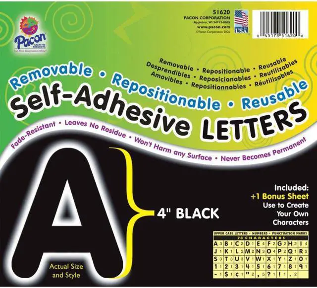 Alt view image 10 of 13 - Pacon Self-Adhesive Removable Letters