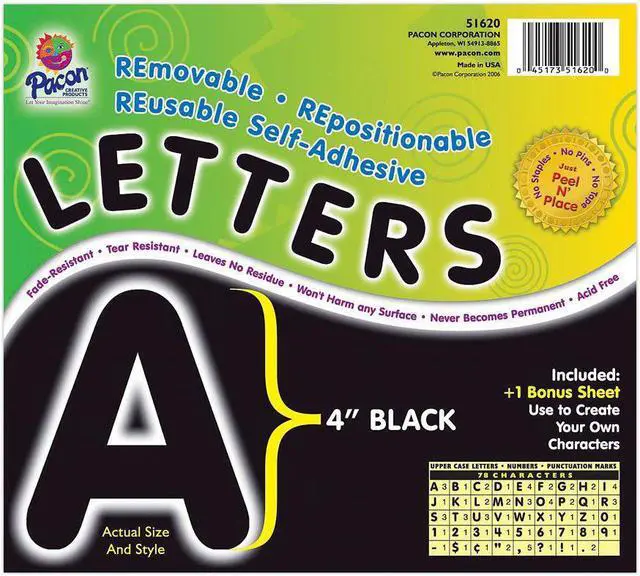 Alt view image 8 of 13 - Pacon Self-Adhesive Removable Letters