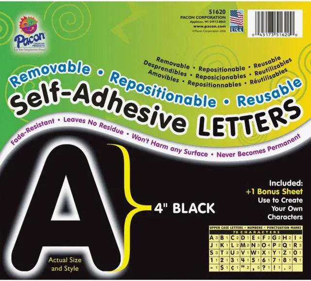 Alt view image 9 of 13 - Pacon Self-Adhesive Removable Letters