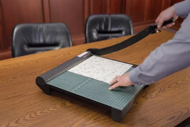 Alt view image 5 of 14 - Premier The Original Green Paper Trimmer 20 Sheets Wood Base 12 1/2"x 12" W12