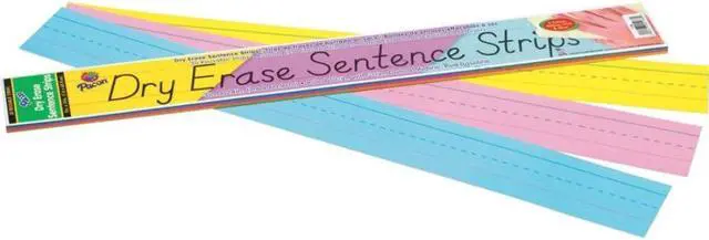 Alt view image 2 of 6 - Dry Erase Sentence Strips Assorted