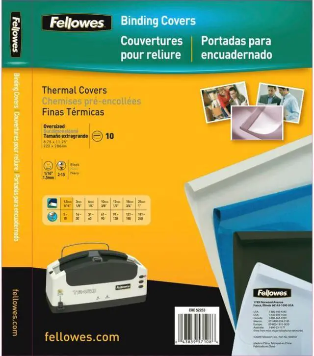 Alt view image 5 of 20 - Fellowes 5225301 Binding Cover