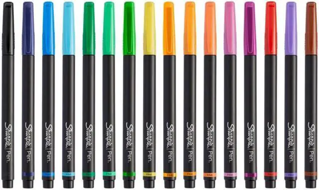 Alt view image 8 of 17 - Sanford 1983967 Sharpie Art Pens, Fine Point, Assorted Colors, 24 Count