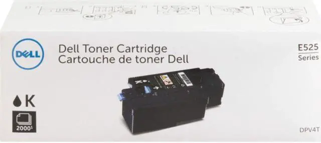 Alt view image 3 of 9 - Dell Black Toner Cartridge (OEM# 593-BBJX) (2 000 Yield) DPV4T