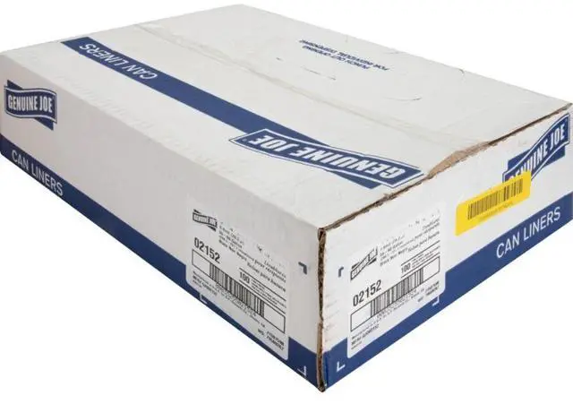 Alt view image 9 of 17 - Genuine Joe Two-Ply Can Liner 55-60Gal 0.9mil 38"x58" 100/PK BNBK 02152
