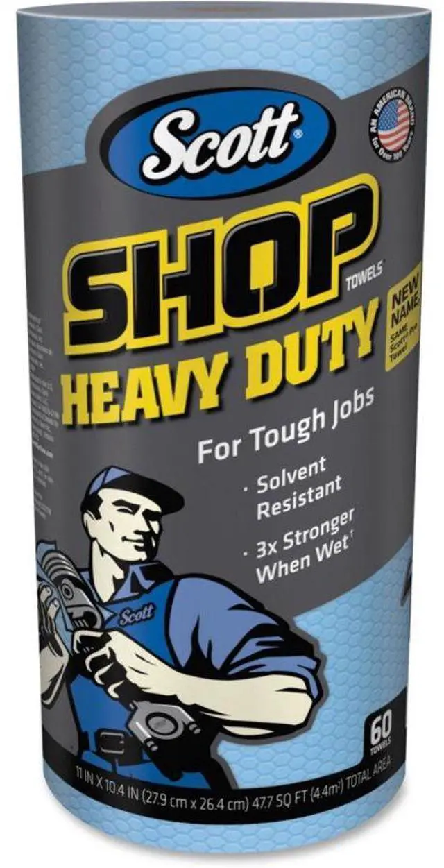 Alt view image 2 of 4 - Pro Shop Towels, 1-Ply, Blue, 10 2/5" x 11", 12 Rolls/Carton