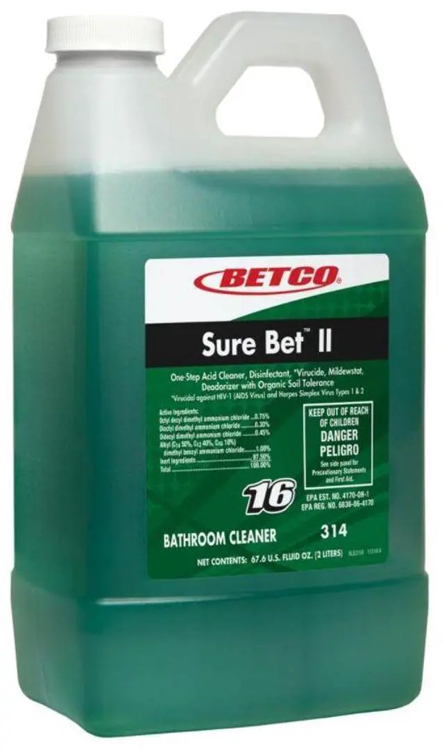 Main image of Betco® Sure Bet II Multipurpose Cleaner, Citrus, 67.63 Oz, Pack Of 4 Bottles