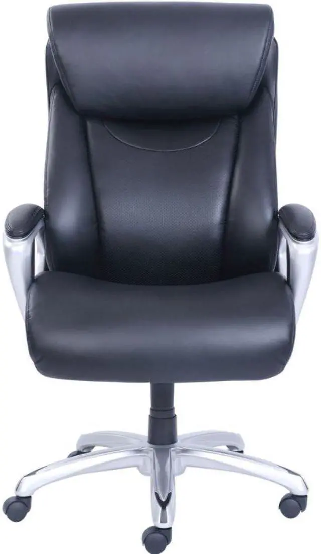 Alt view image 3 of 12 - Lorell Chair Big&Tall Hvy-duty Arms 28-1/2"x31-1/2"x48-1/4" BK 48845