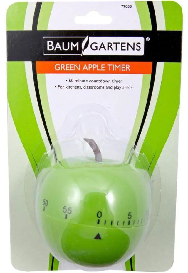 Alt view image 3 of 8 - Shaped Timer, 4 1/2" Dia., Green Apple