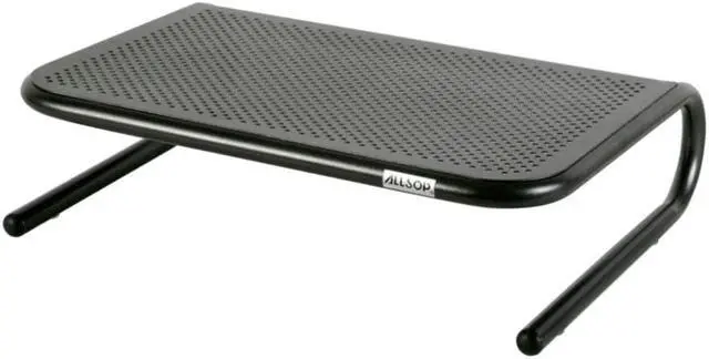Alt view image 3 of 20 - Allsop Metal Art Jr. Monitor Stand 14-Inch Wide Platform - Pearl Black (30165)