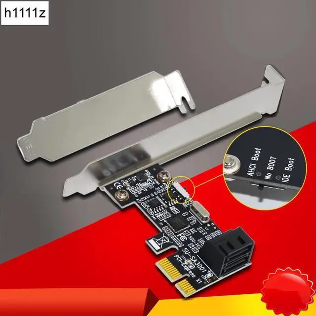 Main image of Amify SATA Card PCI Express to 2 Ports SATA 3.0 Card 6Gbps PCI E SATA PCIE SSD Adapter Low Bracket Computer Components IPFS HDD Mining
