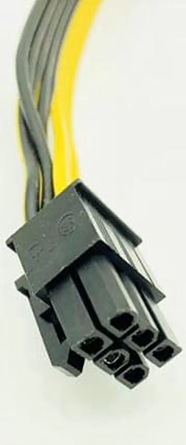 Alt view image 3 of 6 - Modular PSU Power Supply Cables 6Pin to 6+2Pin Cable Graphics Card Module Line 6P to Dual 8p Splitter Ribbon Cable 18AWG 50+20cm