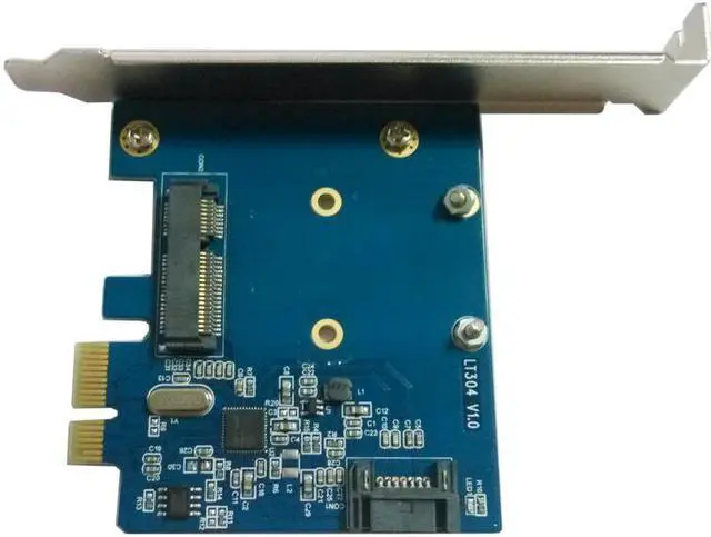 Alt view image 3 of 5 - PCI E PCIe to mSATA SSD And SATA 3.0 Combo Extender Adapter Card 6Gbps SATA3 PCI E to SATAIII Card Raiser MSATA PCIE Adapter NEW