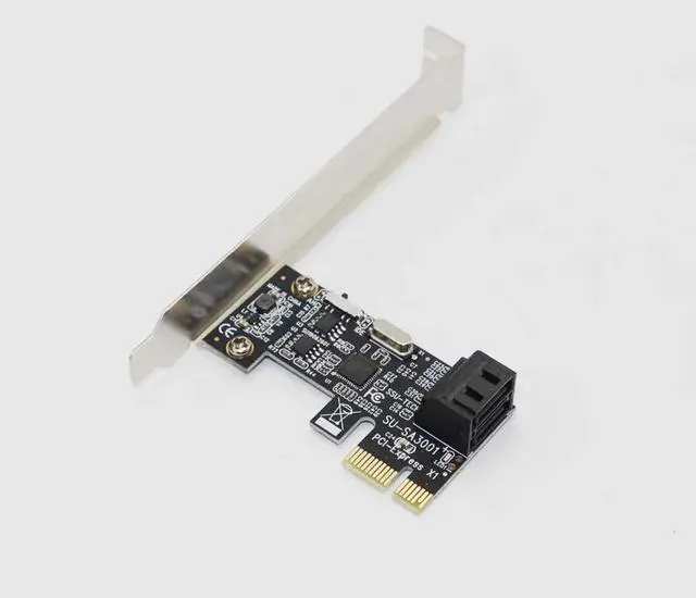 Alt view image 4 of 6 - Amify SATA Card PCI Express to 2 Ports SATA 3.0 Card 6Gbps PCI E SATA PCIE SSD Adapter Low Bracket Computer Components IPFS HDD Mining
