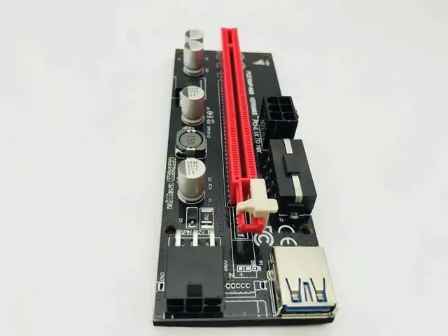 Alt view image 2 of 6 - SATA to USB 3.0 Cable PCI Express PCIE PCI E 009S Molex 6pin Power Supply Adapter 1x to 16X Riser Card for Miner Mining