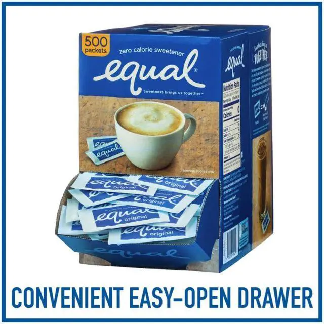 Alt view image 4 of 17 - Equal MRINUT20015448 Sugar Substitute Packets - 1 Box (500 Packets)