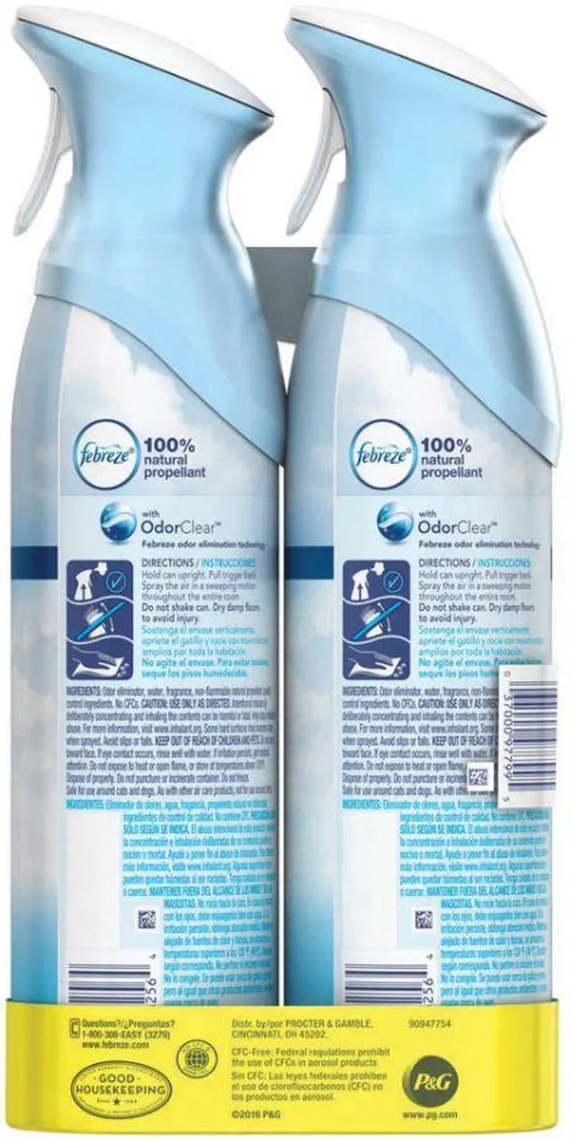 Alt view image 4 of 20 - Febreze AIR Linen & Sky 8.8 oz Aerosol 2/Pack 97799PK