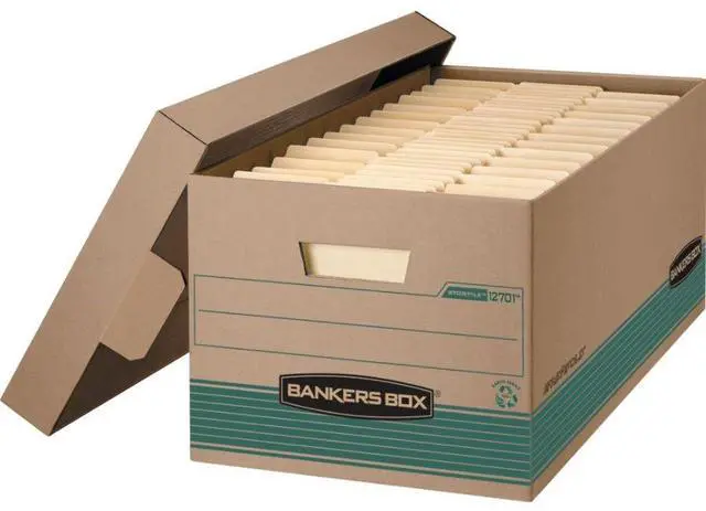Alt view image 3 of 16 - Fellowes 1270101 Stor/File Extra Strength Storage Box, Letter, Lift-Off Lid, Kft/Green, 12/Carton