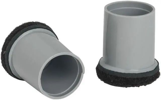 Alt view image 5 of 18 - Lorell Replacement Chair Tip w/Felt 3/4 16/Bag Gray 49323