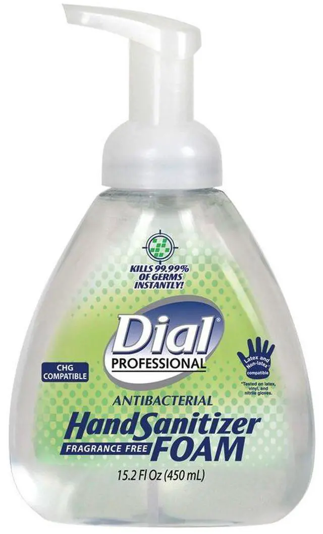 Alt view image 2 of 16 - Dial. Professional 06040 Antibacterial Foaming Hand Sanitizer, 15.2 oz. Pump Bottle