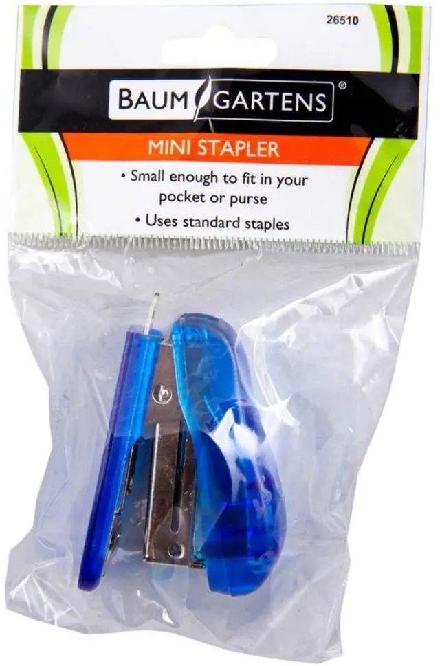 Alt view image 4 of 13 - Baumgartens Mini Stapler, Plastic, Translucent Assorted 26510