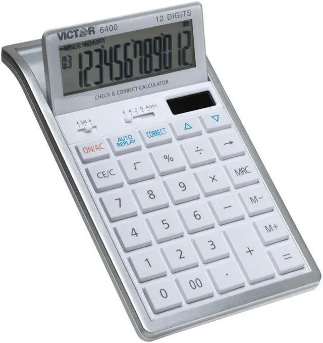 Alt view image 7 of 20 - Victor 6400 Professional Desktop Calculator with Auto Replay, Check & Correct