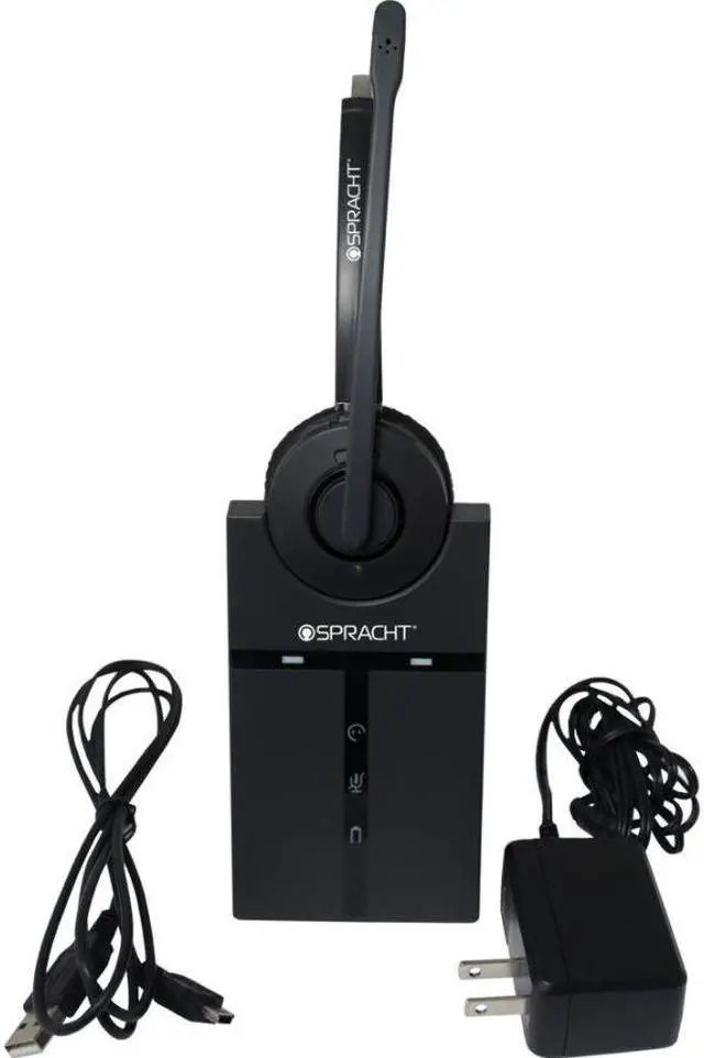 Alt view image 5 of 20 - Spracht - HS-3010 - Spracht ZUM Maestro USB Headset - Mono - Wireless - DECT 6.0 - 350 ft - 32 Ohm - 300 Hz - 3.40 kHz -