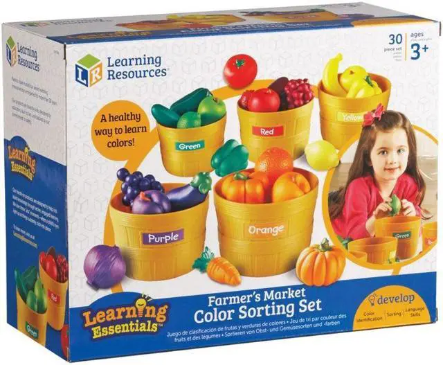 Alt view image 13 of 20 - Learning Resources Farmer's Market Color Sorting Set
