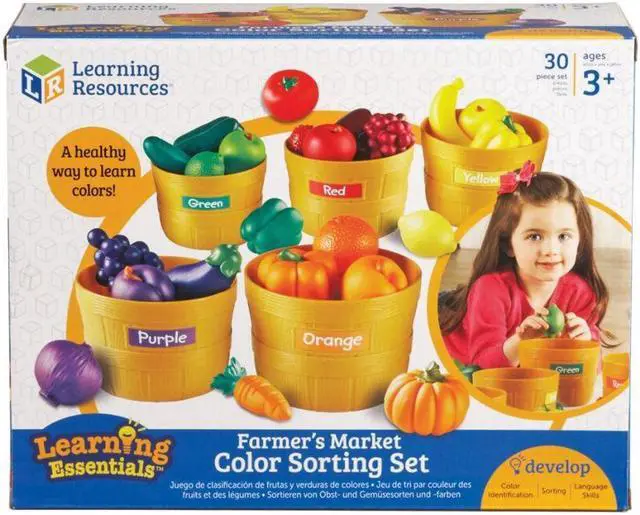 Alt view image 12 of 20 - Learning Resources Farmer's Market Color Sorting Set