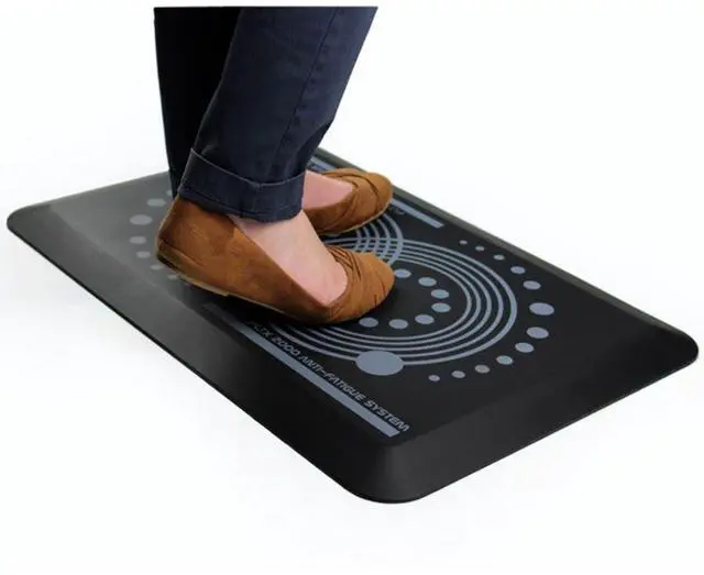Alt view image 7 of 20 - Floortex AFS-TEX 2000 Anti-Fatigue Mat Rectangle 16"x24", Midnight Black