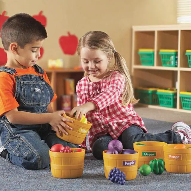 Alt view image 17 of 20 - Learning Resources Farmer's Market Color Sorting Set