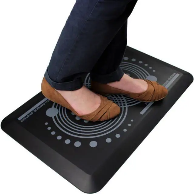 Alt view image 9 of 20 - Floortex AFS-TEX 2000 Anti-Fatigue Mat Rectangle 16"x24", Midnight Black