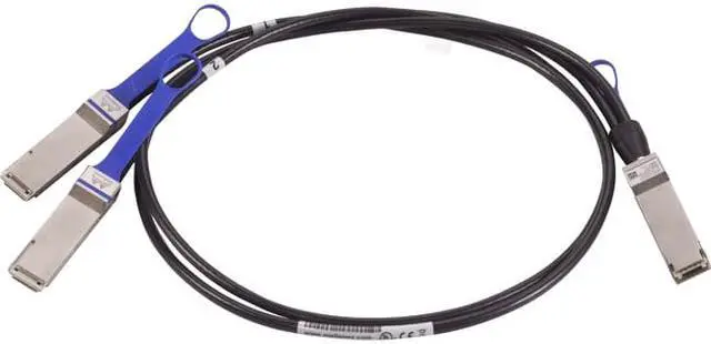 Alt view image 2 of 2 - Mellanox QSFP28 to 2xQSFP28 6.56ft Passive Copper Hybrid Cable MCP7H00G002R