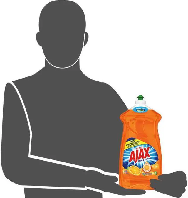 Alt view image 8 of 16 - Ajax Dish Detergent Liquid Antibacterial Orange 52 oz Bottle 49860