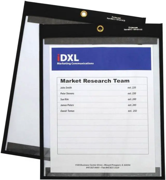 Alt view image 9 of 20 - C-Line Magnetic Stitched Shop Ticket Holders, Clear, 75", 9 X 12, 25/Box 85912