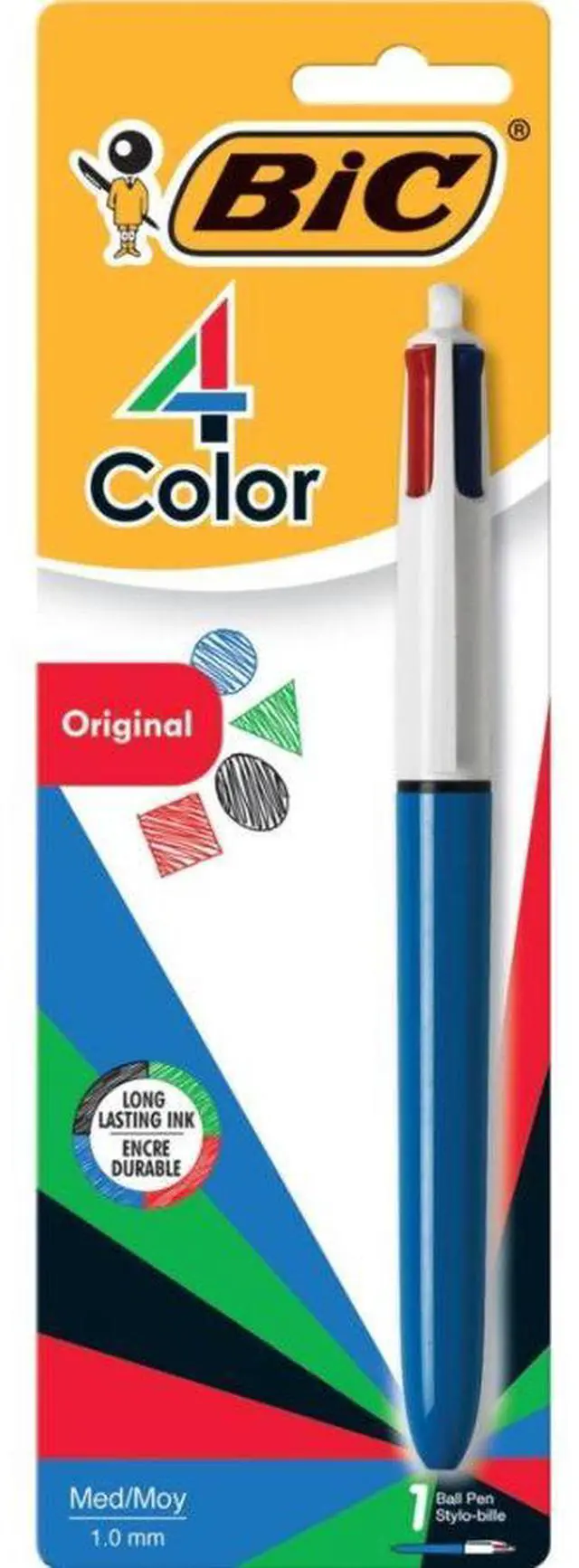 Alt view image 7 of 17 - BIC MMXP11C 4-Color Retractable Pen Fine, Medium Pen Point Type - Multi, Black, Red, Green Ink - 1 Pack