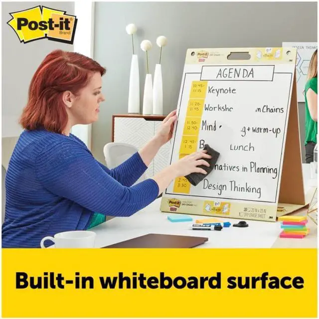 Alt view image 8 of 20 - Post-it Dry Erase Tabletop Easel Unruled Pad 20 x 23 White 20 Sheets