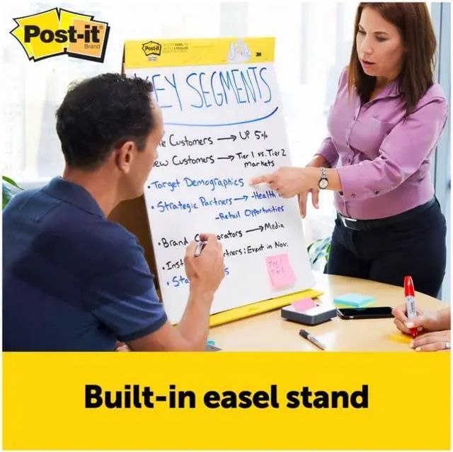 Alt view image 9 of 20 - Post-it Dry Erase Tabletop Easel Unruled Pad 20 x 23 White 20 Sheets