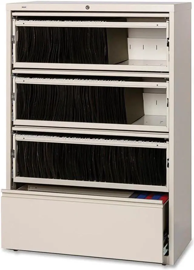 Alt view image 4 of 6 - Lorell 43514 Receding Lateral File with Roll Out Shelves