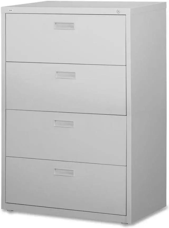 Alt view image 6 of 8 - Lorell Lateral File - 30" x 18.6" x 52.5" - 4 x Drawer(s) for File - A4, Legal, Letter - Interlocking, Leveling Glide, B