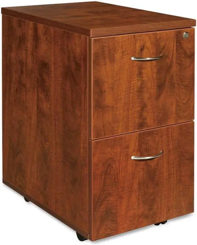 Alt view image 4 of 14 - Lorell Mobile Pedestal File/File 16"x22"x28-1/4" Cherry 69431