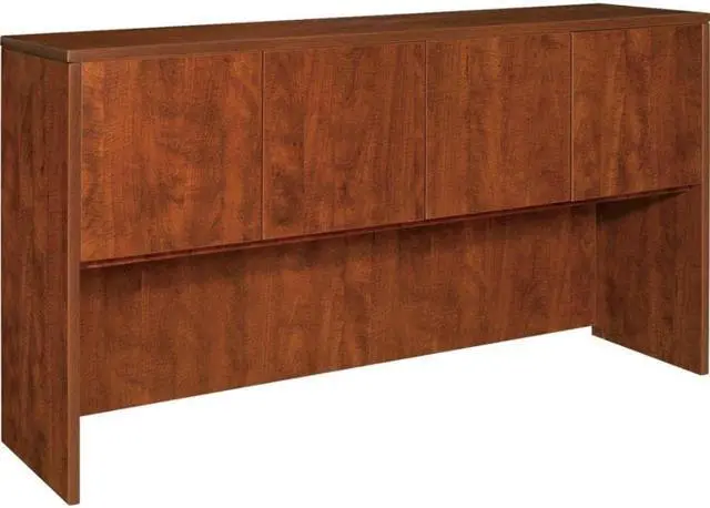 Alt view image 8 of 16 - Lorell Hutch w/Doors 72"x15"x36" Cherry 69416
