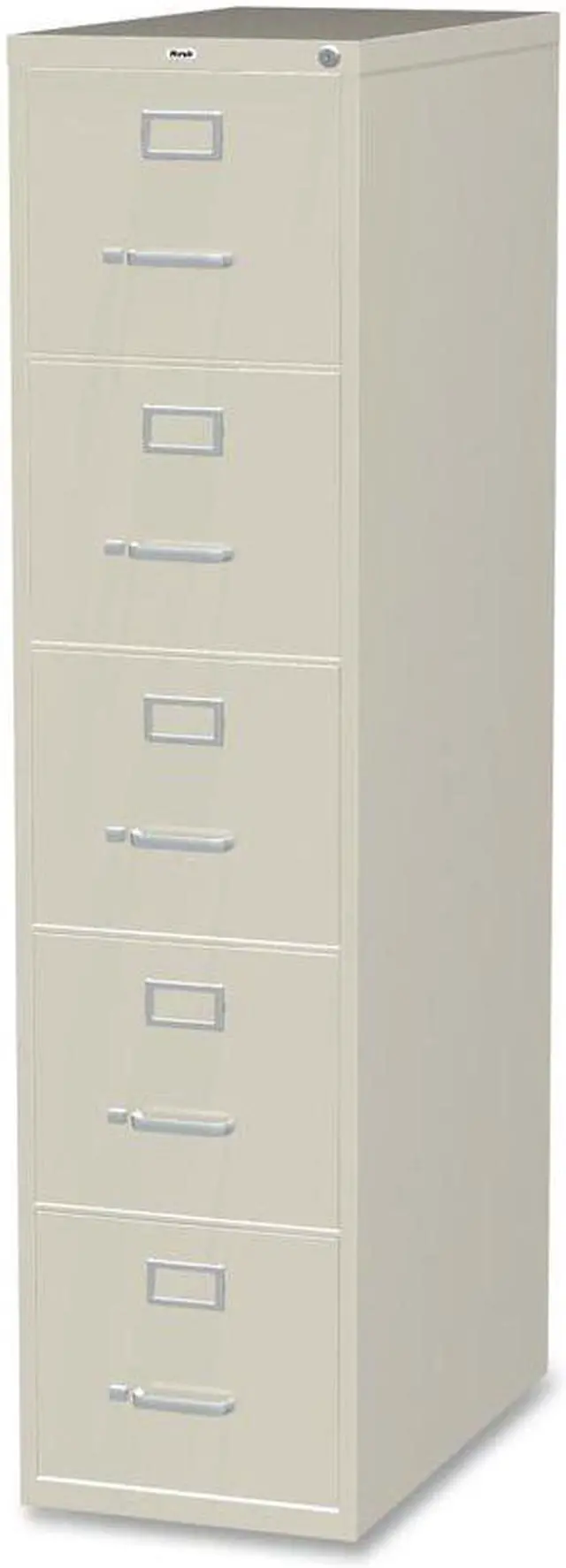 Alt view image 2 of 9 - Lorell Commercial Grade Vertical File Cabinet - 15" x 26.5" x 61" - 5 x Drawer(s) for File - Letter - Vertical - Ball-be