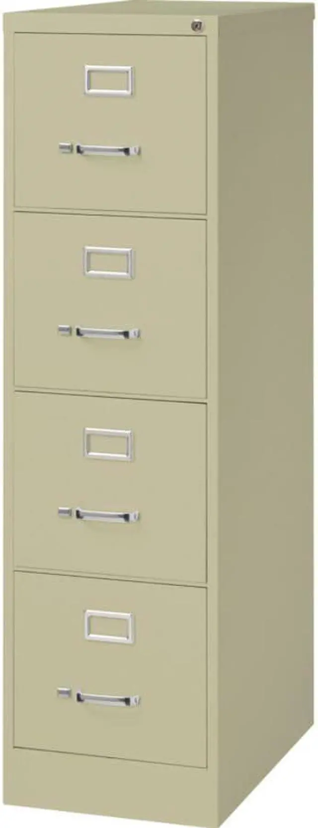 Alt view image 4 of 10 - Lorell 60652 Vertical file, 15" x 25" x 52", Security Lock, Heavy Duty, Putty - Steel (Recycled) LLR60652