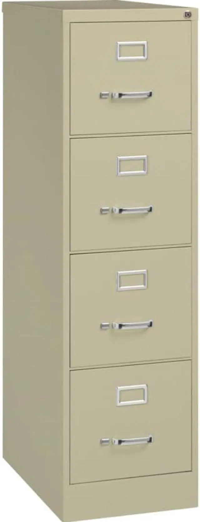Alt view image 6 of 10 - Lorell 60652 Vertical file, 15" x 25" x 52", Security Lock, Heavy Duty, Putty - Steel (Recycled) LLR60652