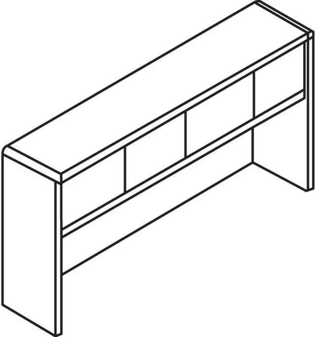 Alt view image 9 of 16 - Lorell Hutch w/Doors 72"x15"x36" Cherry 69416