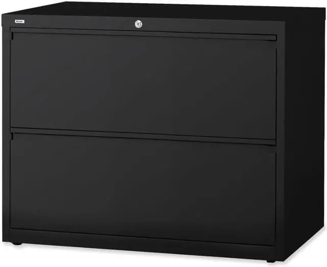 Alt view image 5 of 9 - Lorell Lateral File 2-Drawer 36"x18-5/8"x28" Black 60555