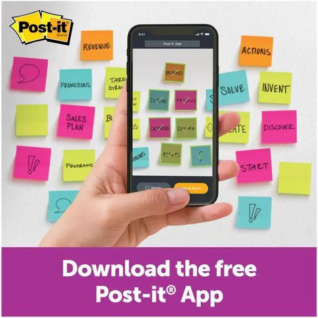 Alt view image 2 of 10 - Post-it Super Sticky Notes 3 x 3 White 90 258343