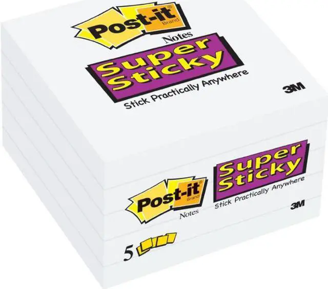 Main image of Post-it Super Sticky Notes 3 x 3 White 90 258343
